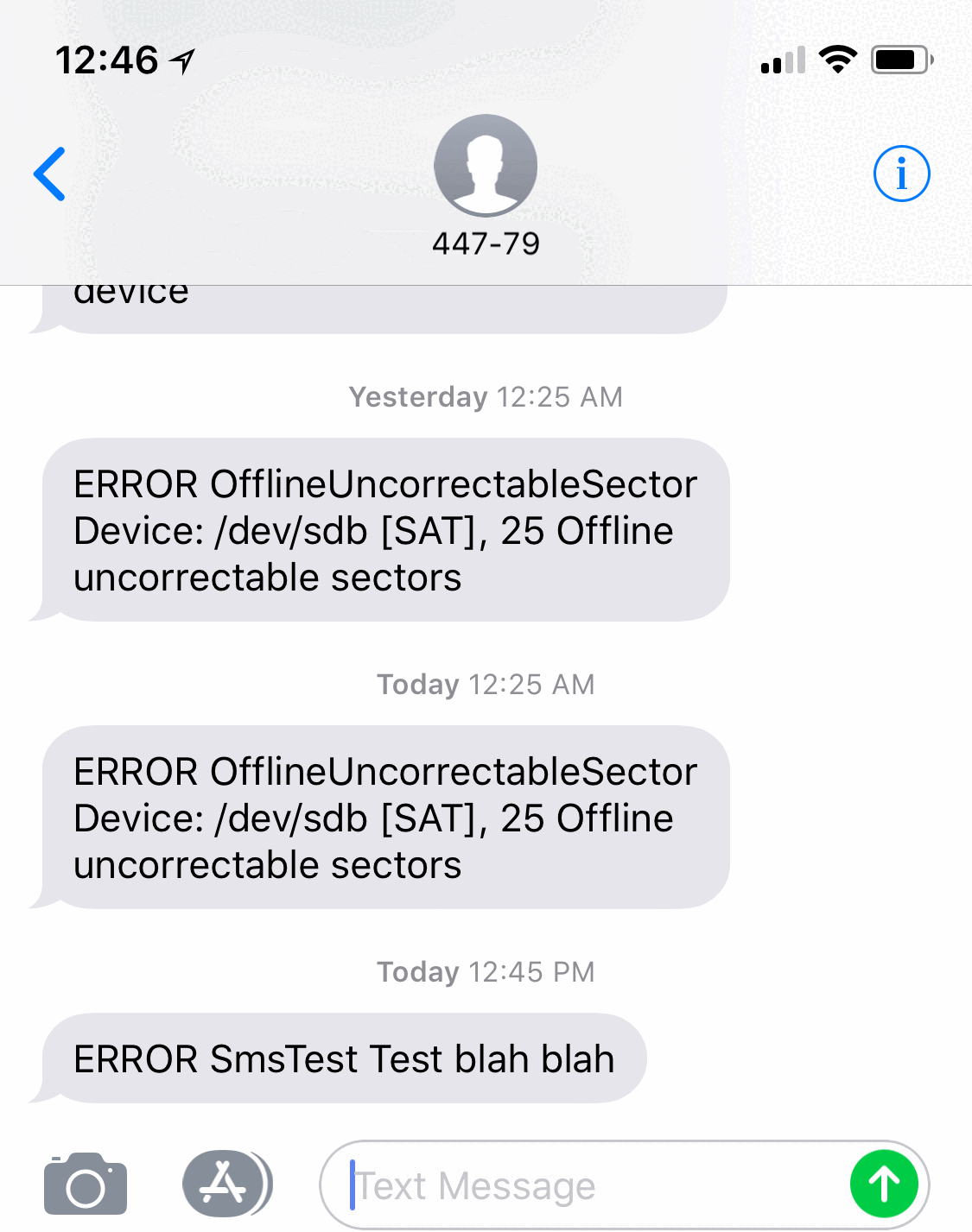 Test notifications